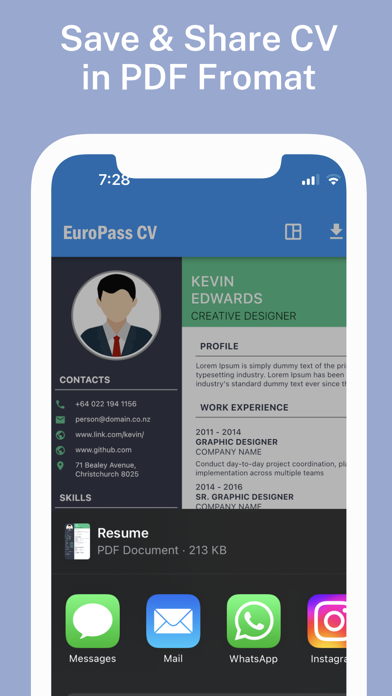 Europass CV Maker - Europe screenshot n.3