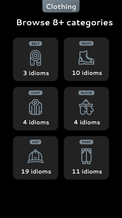 English Clothing Idioms Screenshot