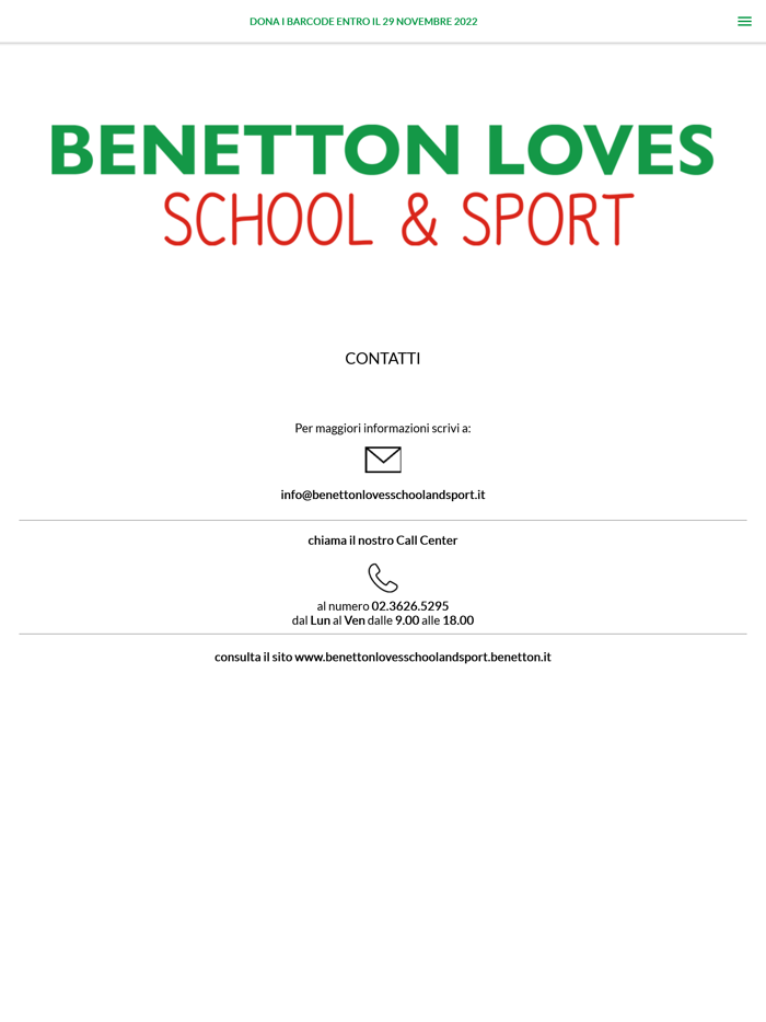 Benetton Loves School and Sport