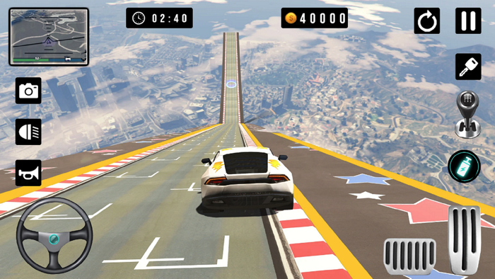 Jeu de conduite 3d de cascade