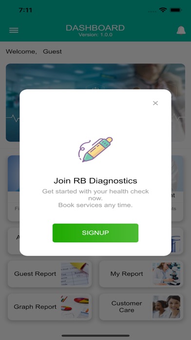 RB Patient App Screenshot