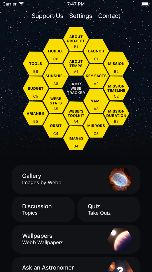 #1. James Webb Tracker (iOS) Podle: KAKHA GIORGASHVILI
