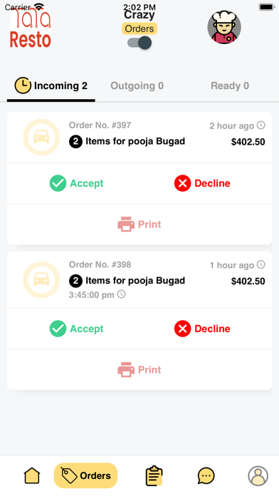 TaTaFoods MerchantApp Screenshot