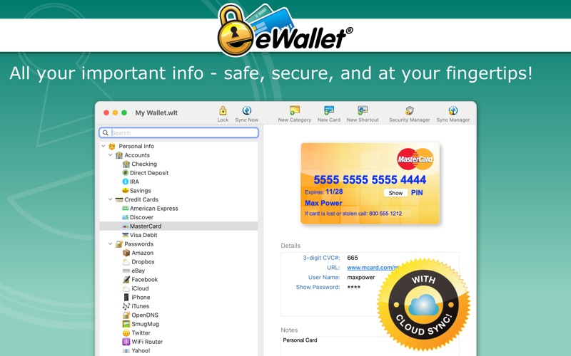 eWallet Screenshot