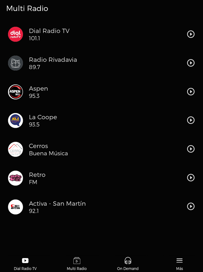 DIAL RADIOS MENDOZA ARG