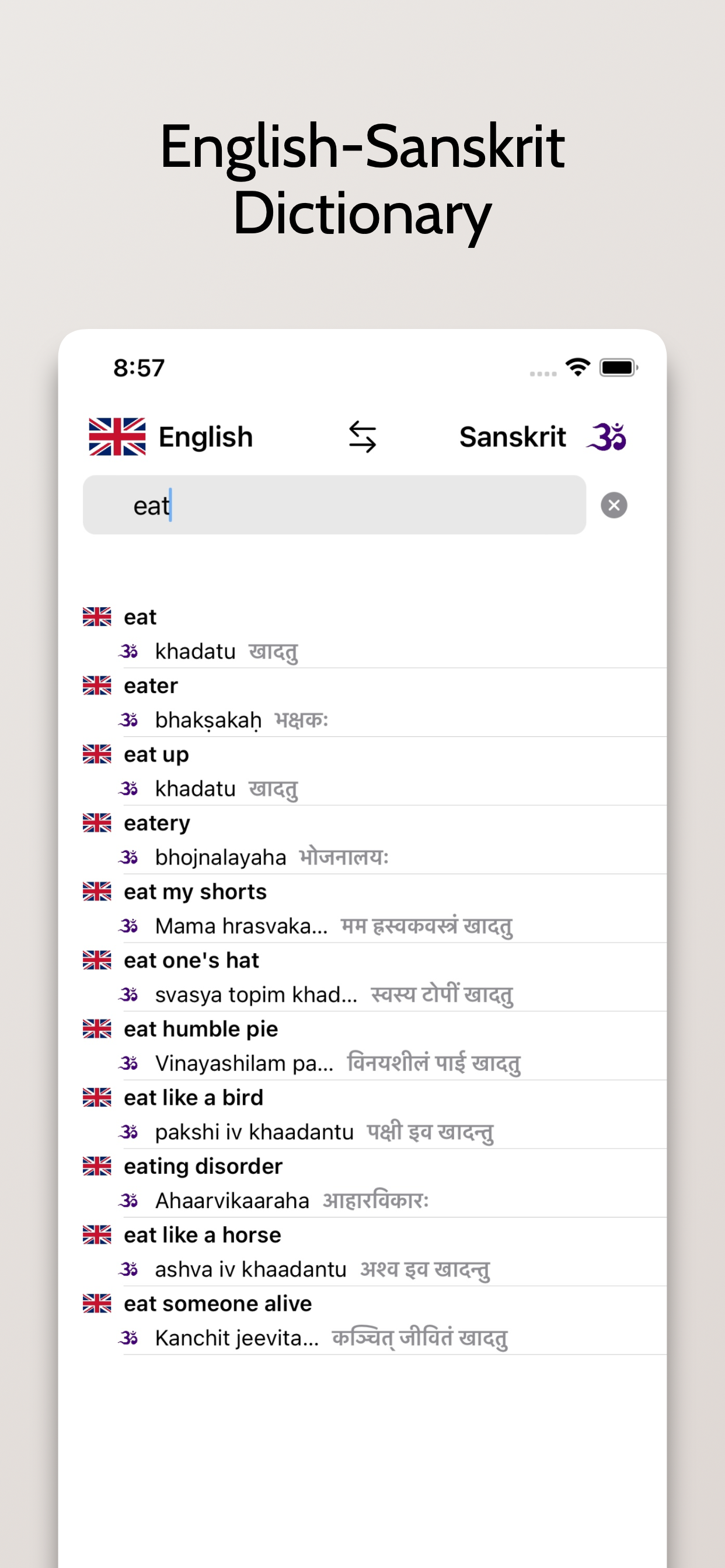 Sanskrit/English Dictionary