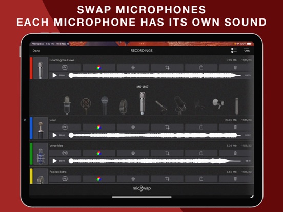 MicSwap: Mic Modeler Recorder iPad app afbeelding 2