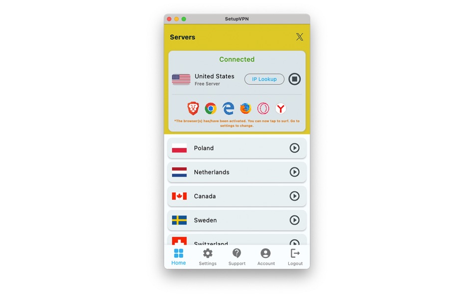 #1. SetupVPN: Easy & Fast VPN (macOS) Podle: SetupVPN Inc.