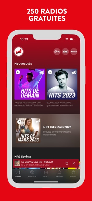 NRJ : Radios & Podcasts dans l'App Store