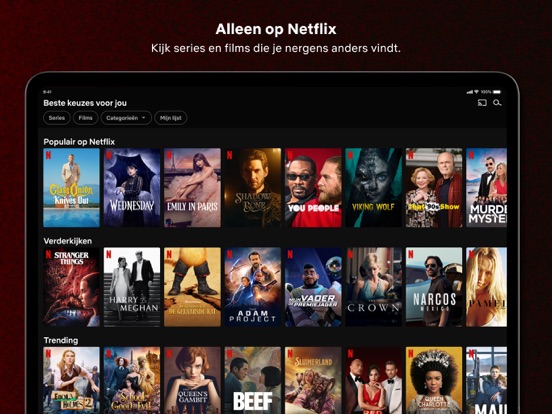 Netflix iPad app afbeelding 2