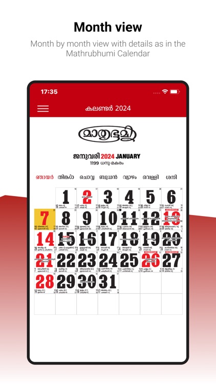 Mathrubhumi Calendar