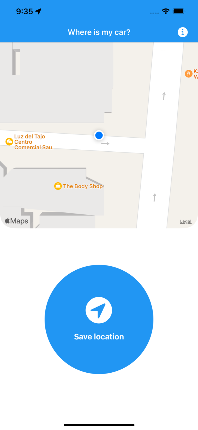 Where is my car Save location