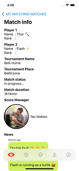 Game screenshot My Live Tennis Score apk