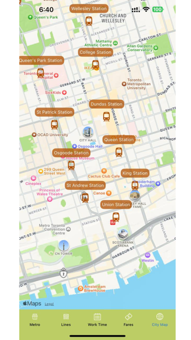 Toronto Metro Map Screenshot