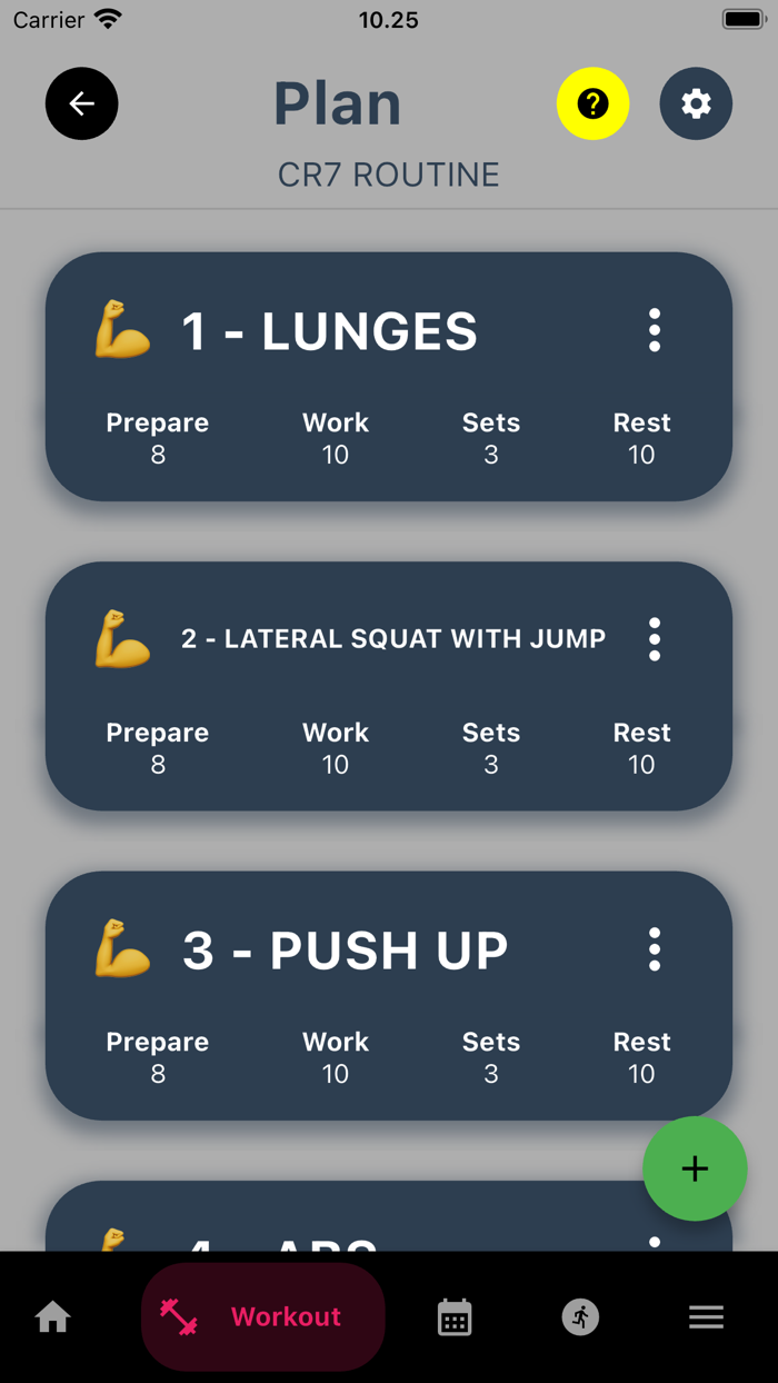 Custom Workout with Journal