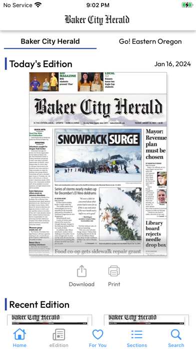 Baker City Herald: News Screenshot