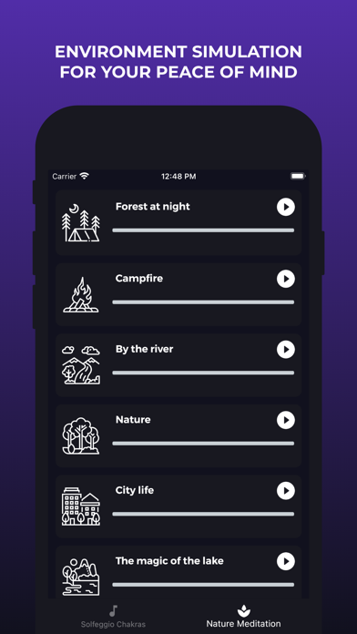 Solfeggio Meditation Sounds Screenshot