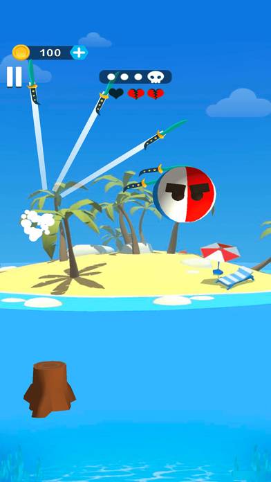 Flying Knife - 3D Cutting Game Screenshot