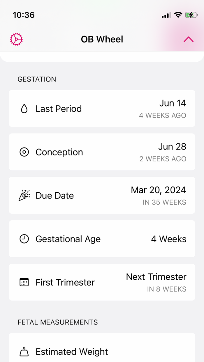 OB Wheel for Pregnancy