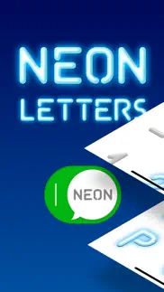 neon letters stickers animated iphone screenshot 1