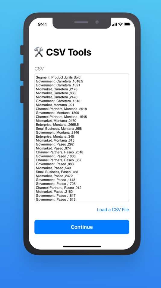 #3. CSV Tools (iOS) โดย: Tomas Parizek