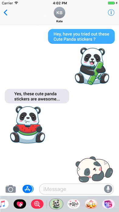 The Cute Panda Emojis Screenshot