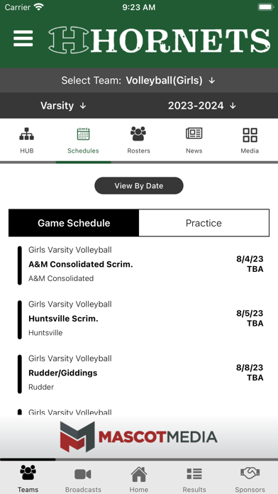 Huntsville Hornets Athletics Screenshot