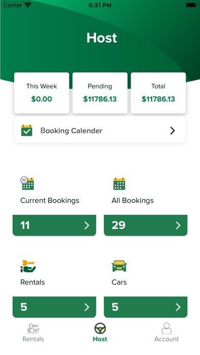 nRide Car Rentals Screenshot