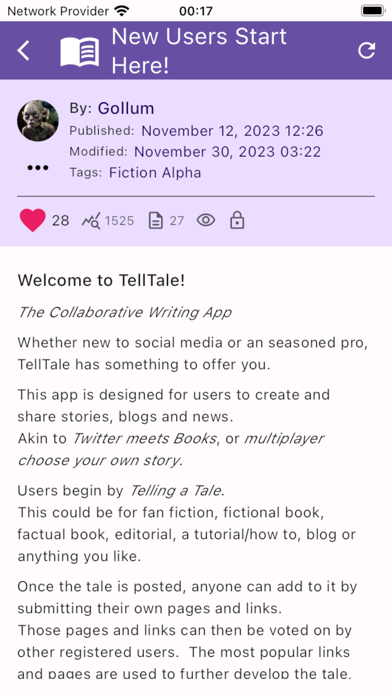 TellTale: Creative writing Screenshot