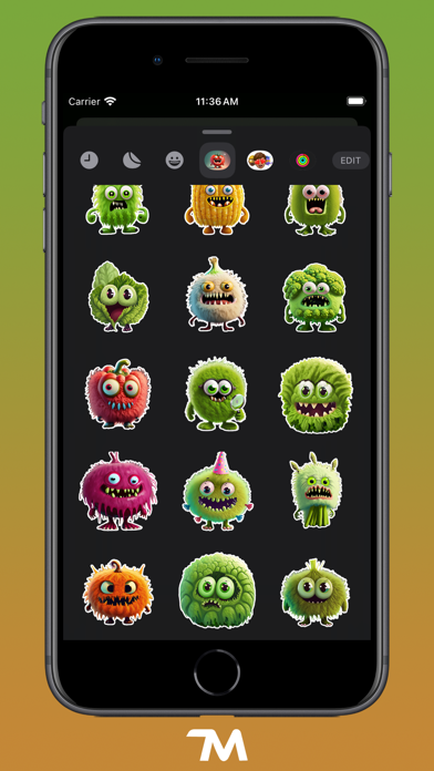 Screenshot #3 pour Monster Veggies Stickers