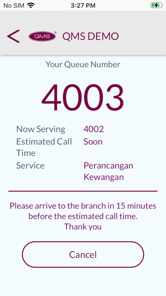 #4. Queue Management System (QMS) (iOS) 由: General Microsystems Sdn Bhd
