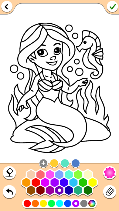 Mermaids coloring pages Screenshot