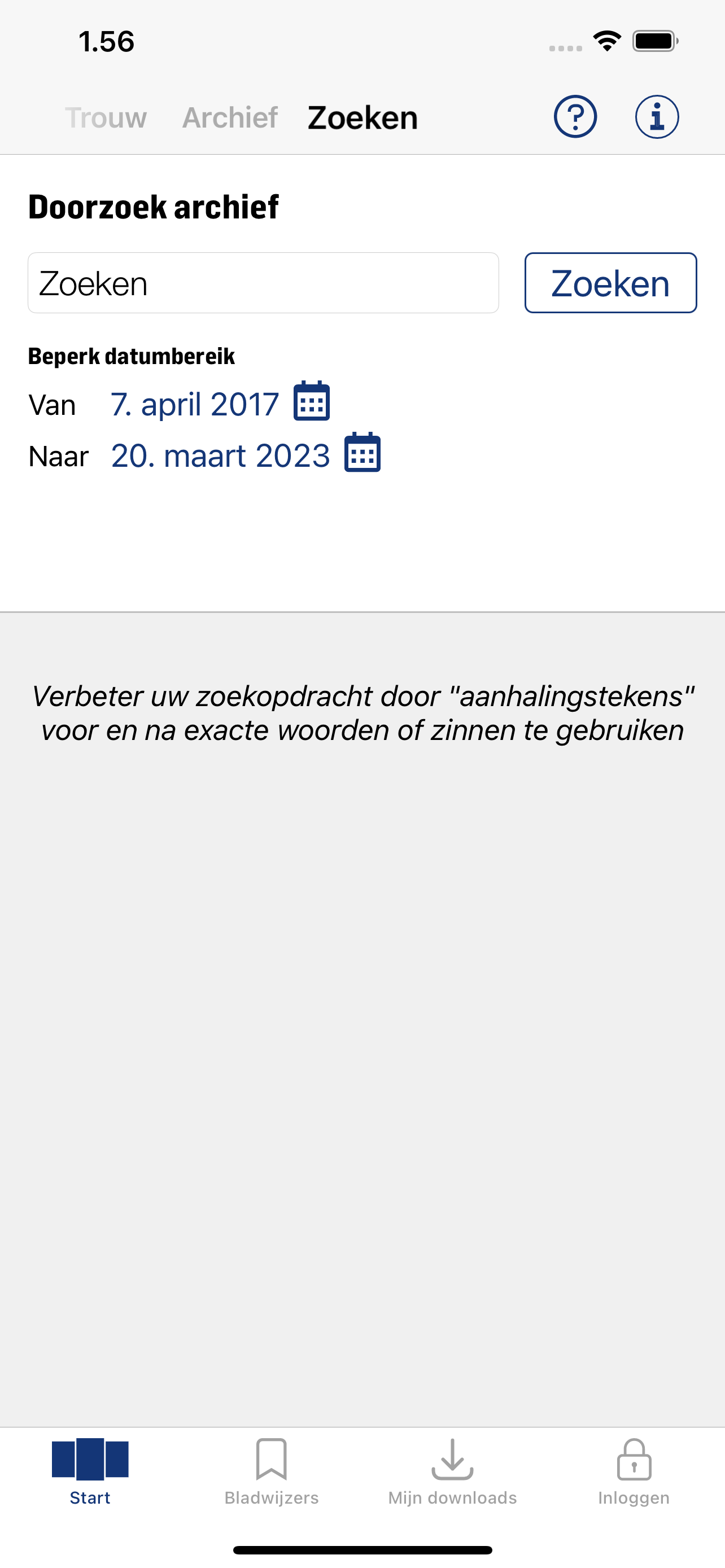 Trouw digitale krant
