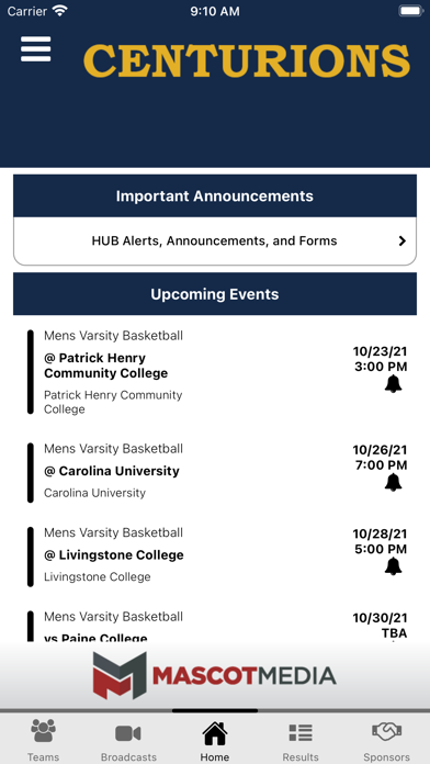 Carolina Christian Athletics Screenshot