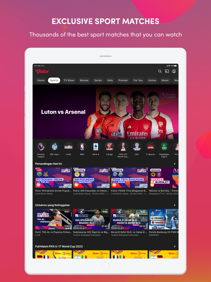 Vidio Sports Movies Series