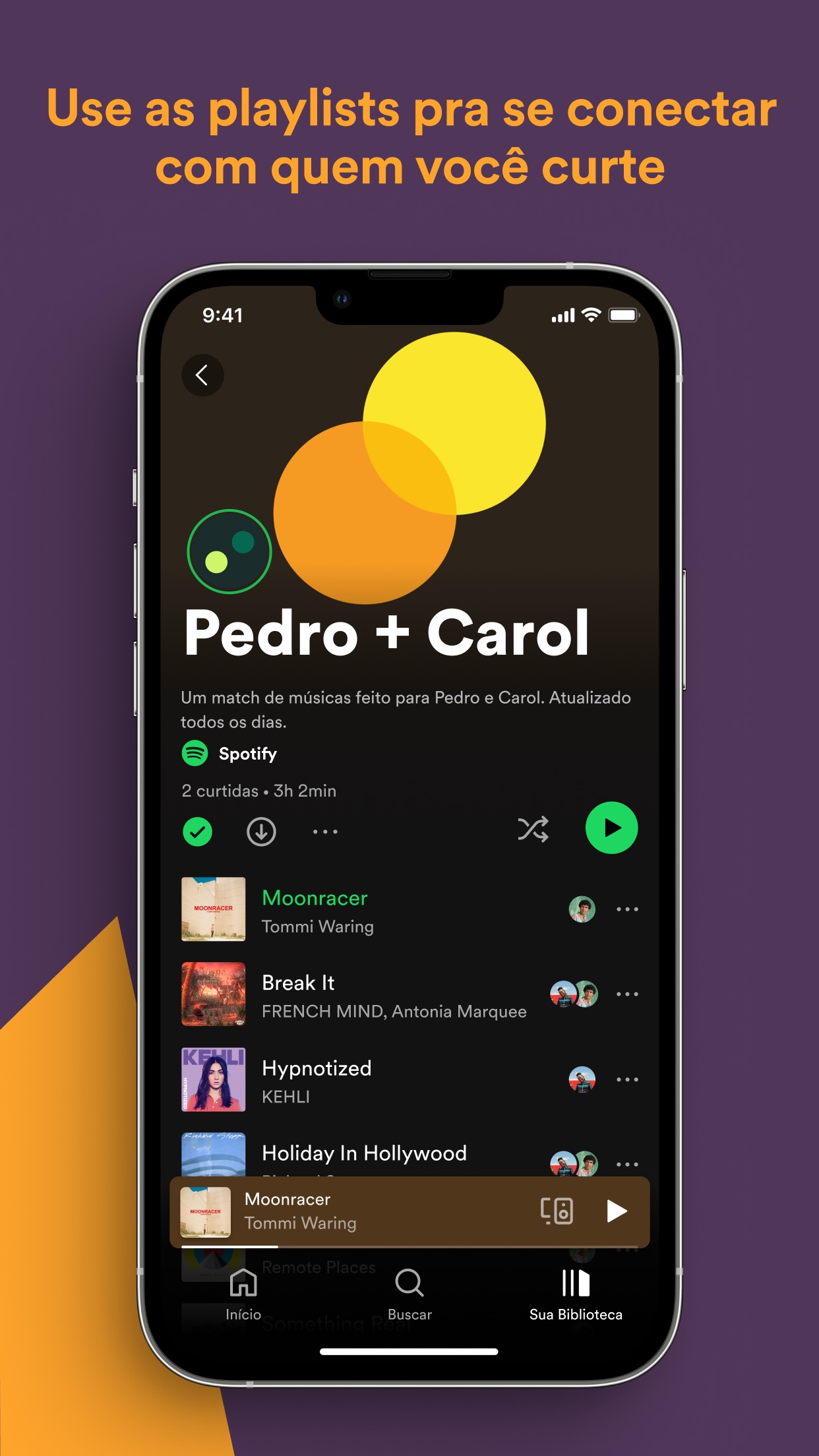 Screenshot do app Spotify: músicas e podcasts