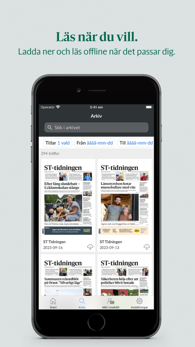 ST-tidningen e-tidning Screenshot