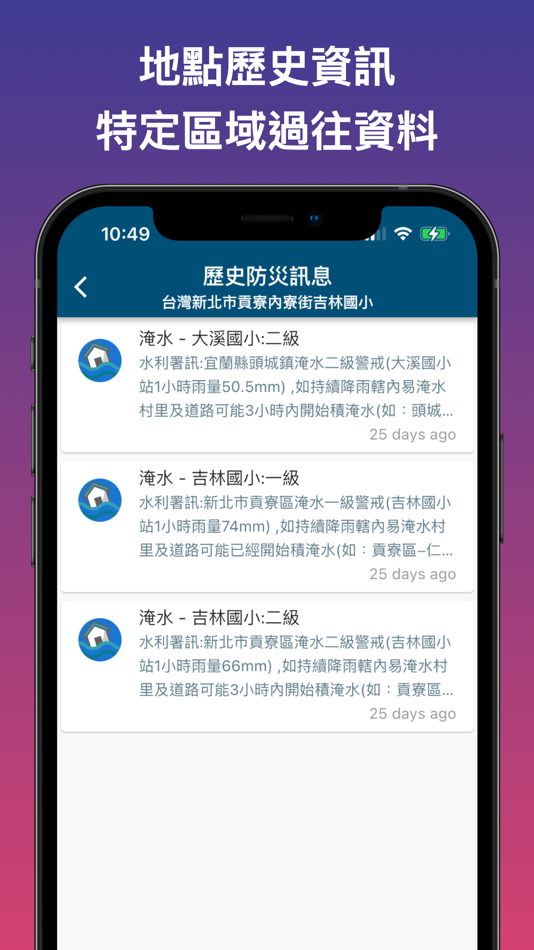 #5. 台灣防災訊息-即時通報訂閱系統 (iOS) 由: Yu Chin Chia