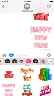 happy new year - cool stickers iphone screenshot 1