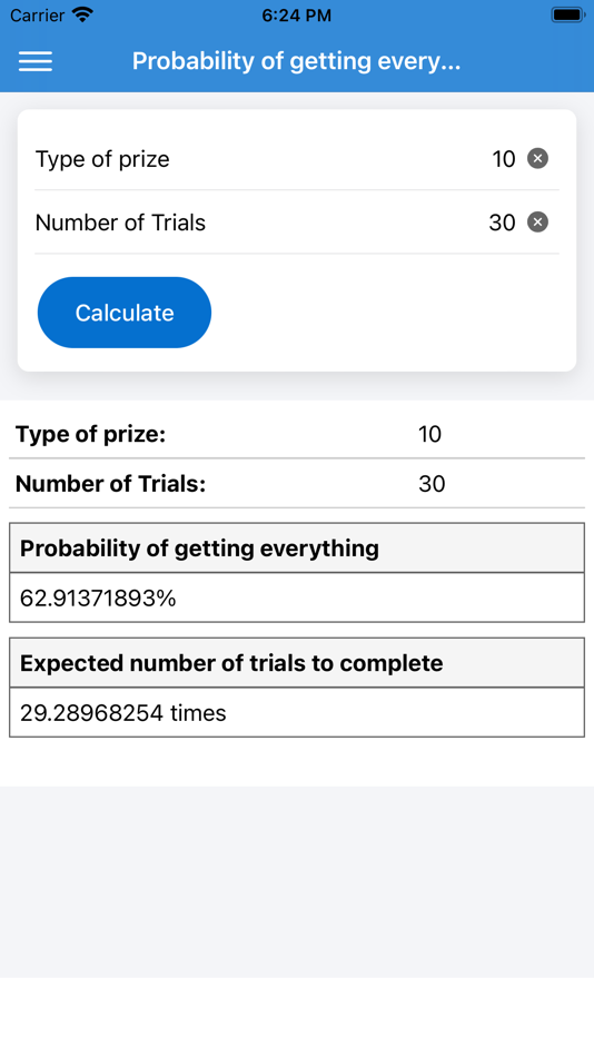 #5. Lottery Probability Calculator (iOS) 由: Kouji Yamauchi