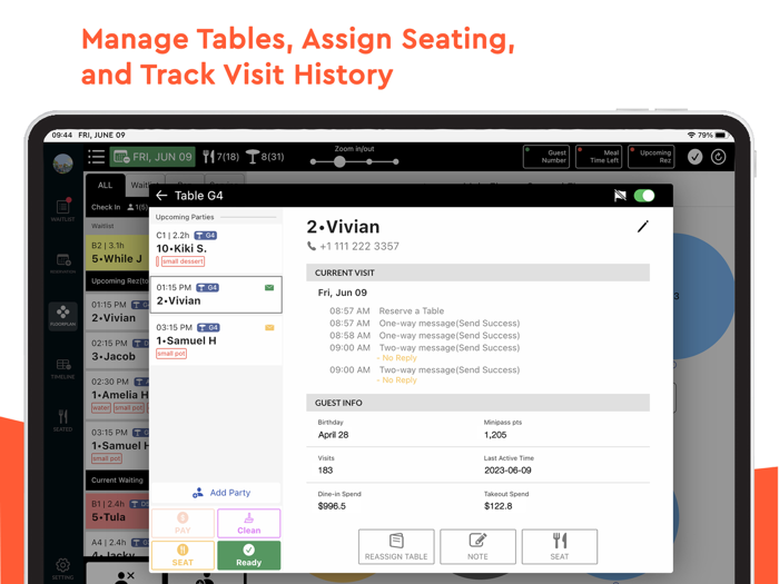 Minitable Waitlist and Rez
