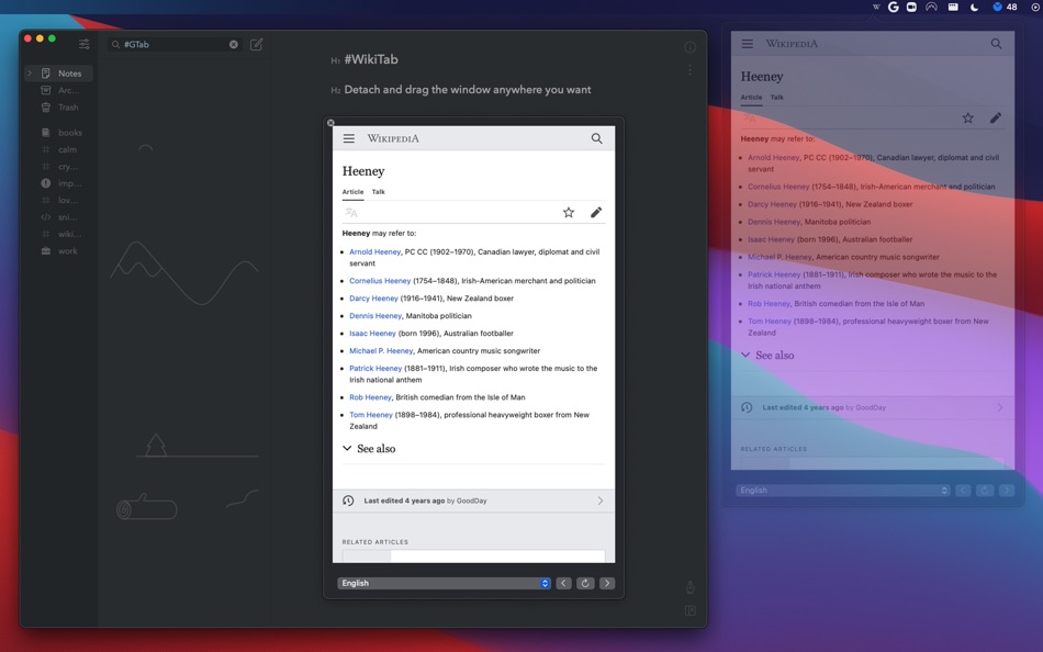 #2. Wiki Tab (macOS) 게시자: Okaris Apps