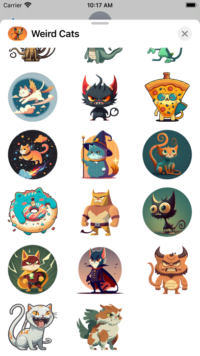 Weird Cats Stickers Screenshot