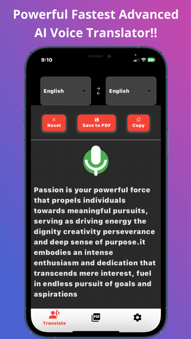 Translate Offline:Voice to PDF Screenshot