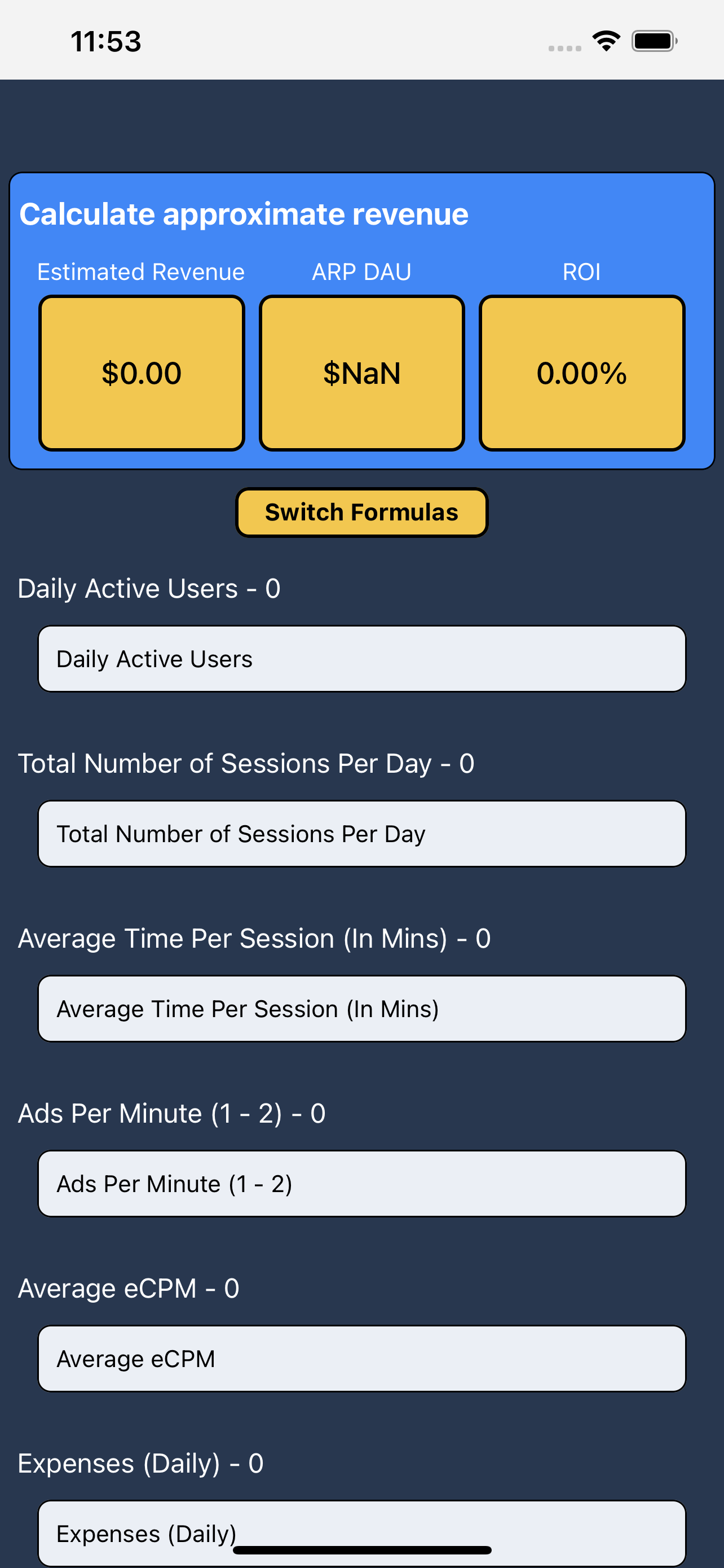 Ad Revenue Calculator