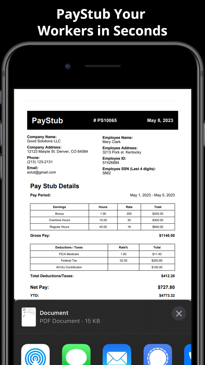 PayStub Creator PaySlip Maker