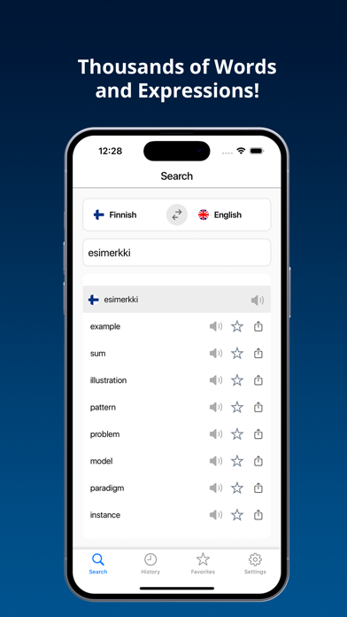 English Finnish Dictionary + Screenshot