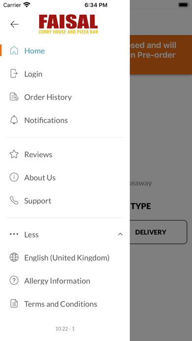 Faisal Asian Takeaway Screenshot