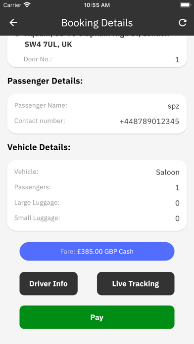 Platinum Airports Transfer Screenshot
