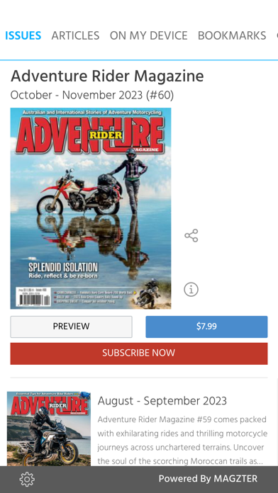 Screenshot #1 pour Adventure Rider Magazine